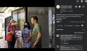 screenshot of mayor on facebook live