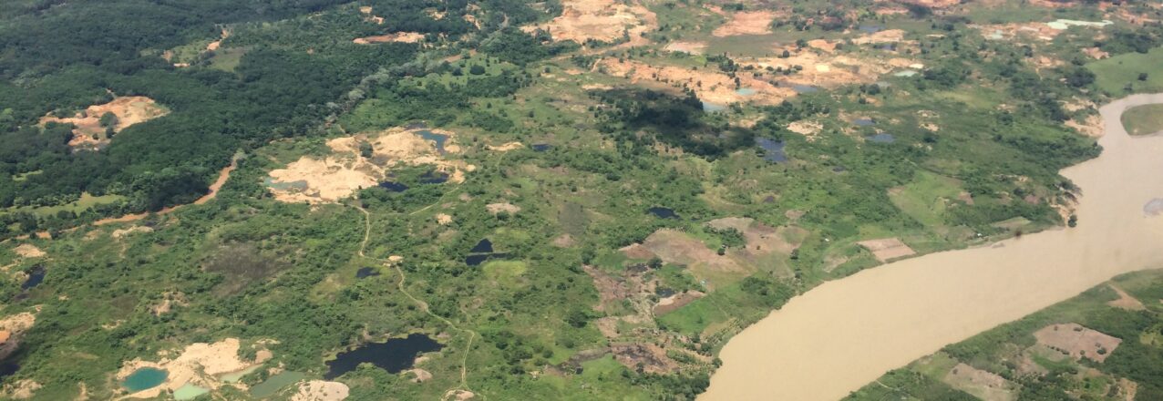 evidence methods: aerial view of mining in Colombia, photo credit: USAID/Colombia