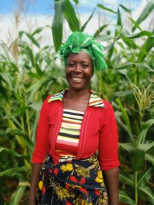 Margaret Dyson on her land in TA Mwansambo. 