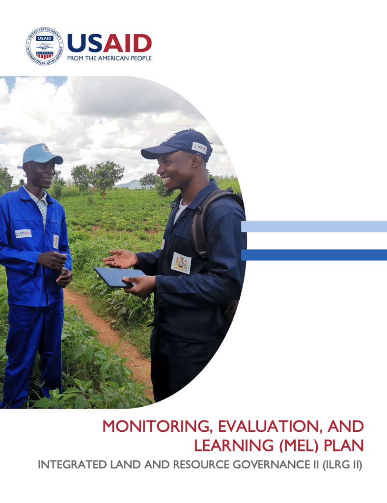 ILRG II Monitoring, Evaluation, and Learning (MEL) Plan - Tenure ...