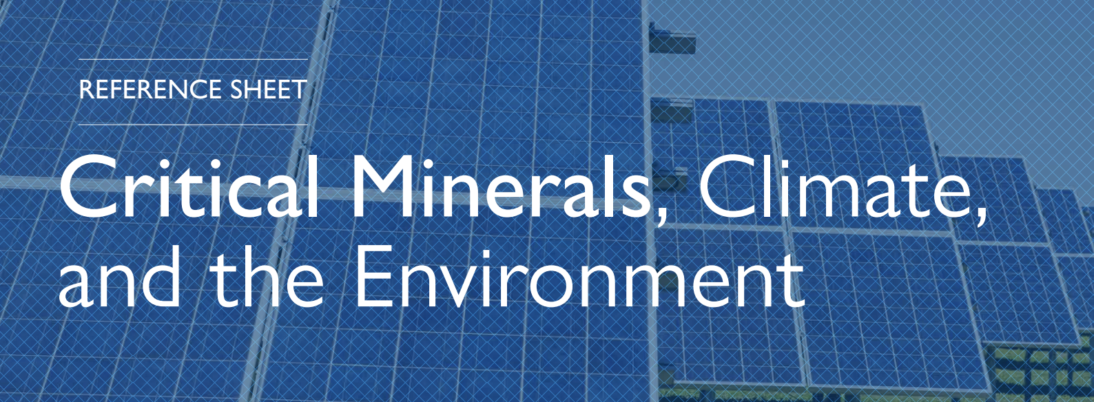 Critical Minerals Climate And The Environment Tenure Security