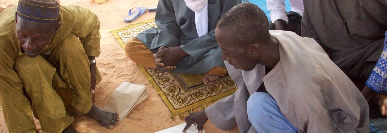 Participants discuss land use in a village in Niger